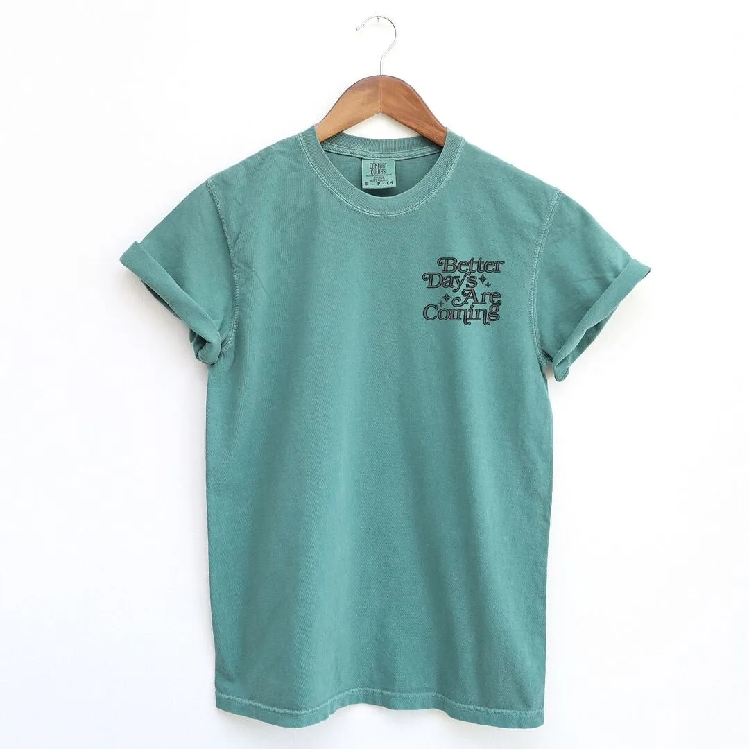 Embroidered Better Days Left Chest Garment Dyed Tee sold by Zulily product image thumbnail 2