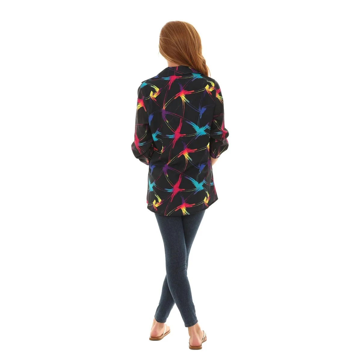 Women's Abstract Multi Print Shirt sold by Zulily product image thumbnail 3