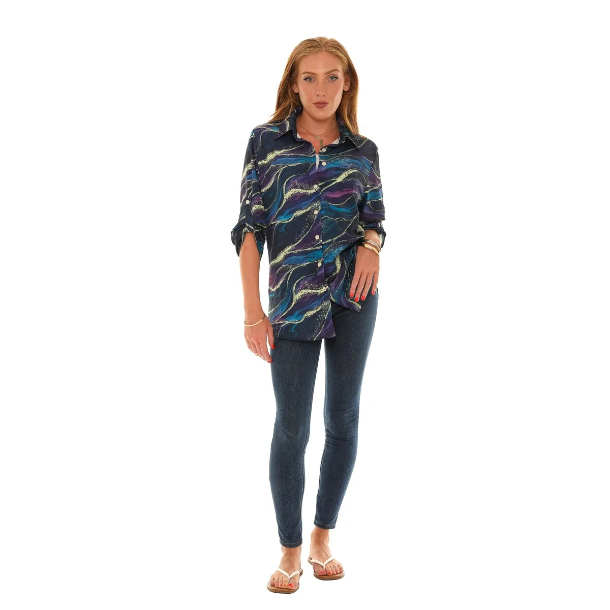 Women's Abstract Multi Print Shirt sold by Zulily product image thumbnail 3