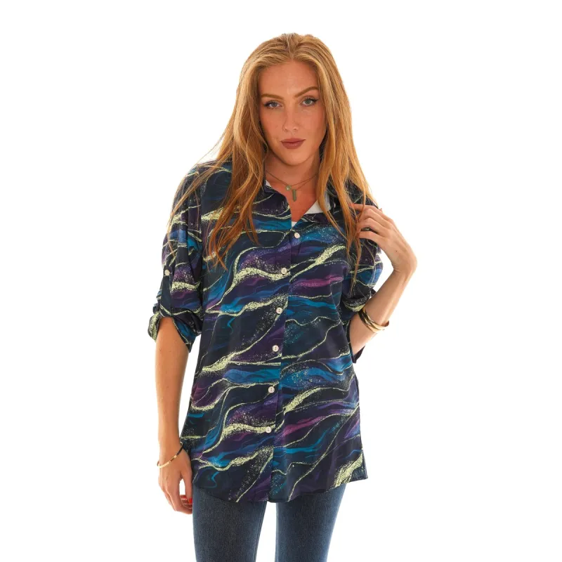 Women's Abstract Multi Print Shirt sold by Zulily