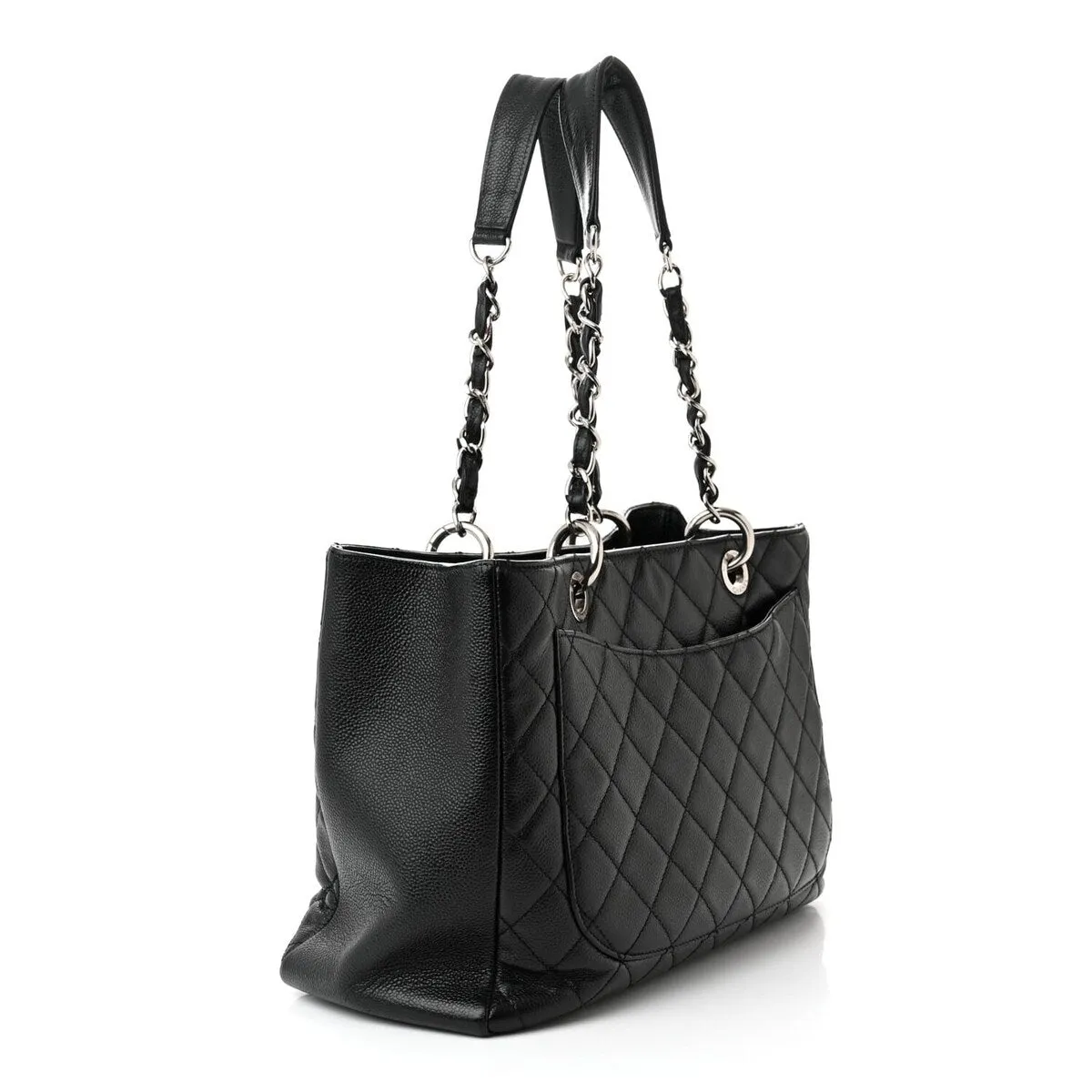 Chanel Caviar Quilted Grand Shopping Tote GST Black (Pre-Owned) - One Size sold by Zulily product image thumbnail 3