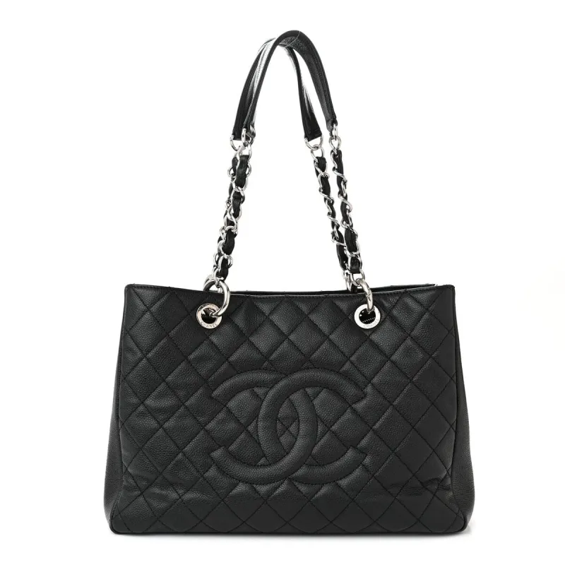 Chanel Caviar Quilted Grand Shopping Tote GST Black (Pre-Owned) - One Size sold by Zulily