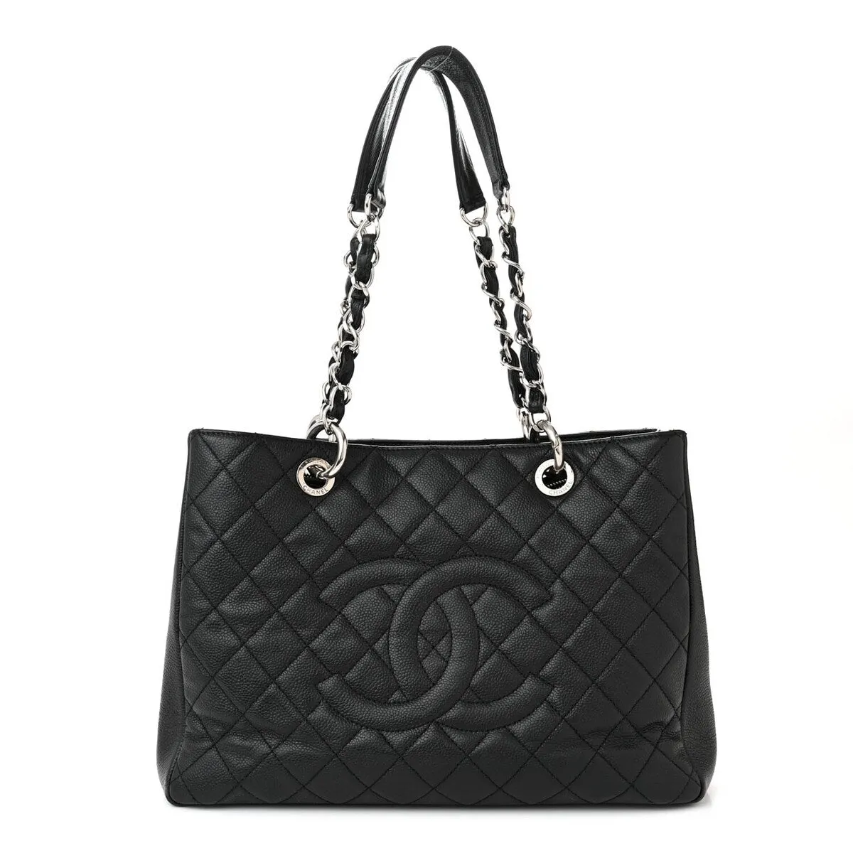 Chanel Caviar Quilted Grand Shopping Tote GST Black (Pre-Owned) - One Size sold by Zulily