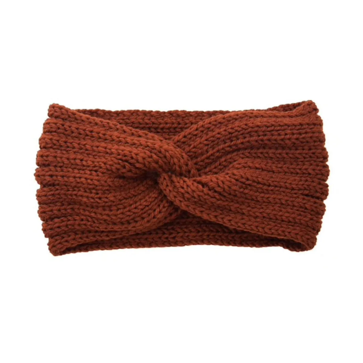 Rust Colored Knit Twisted Headband sold by Zulily