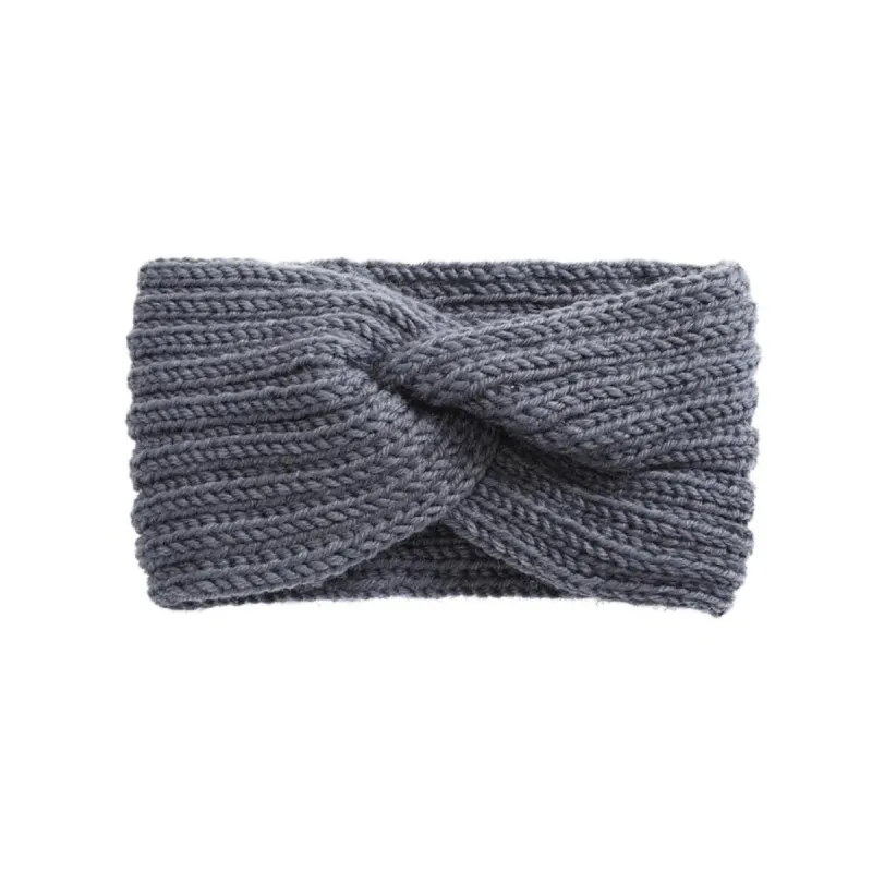 Grey Knit Twisted Headband sold by Zulily