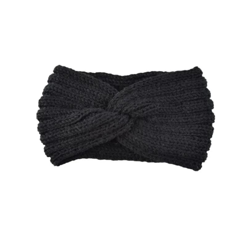 Black Knit Twisted Headband sold by Zulily