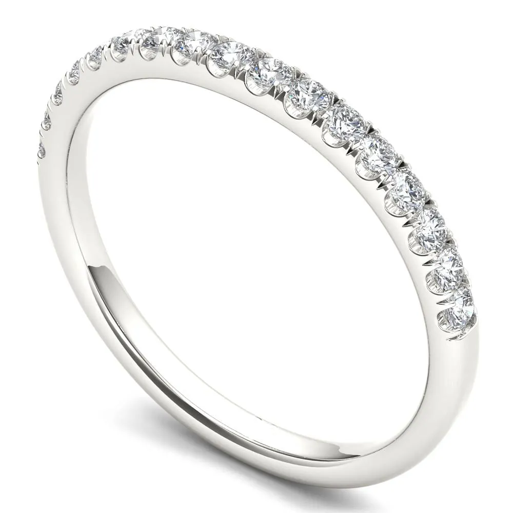 De Couer 14k White Gold 1/4ct TDW Diamond Women's Wedding Band sold by Zulily