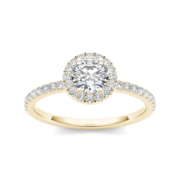 De Couer 14k Yellow Gold 3/4ct TDW Diamond Halo Engagement Ring sold by Zulily