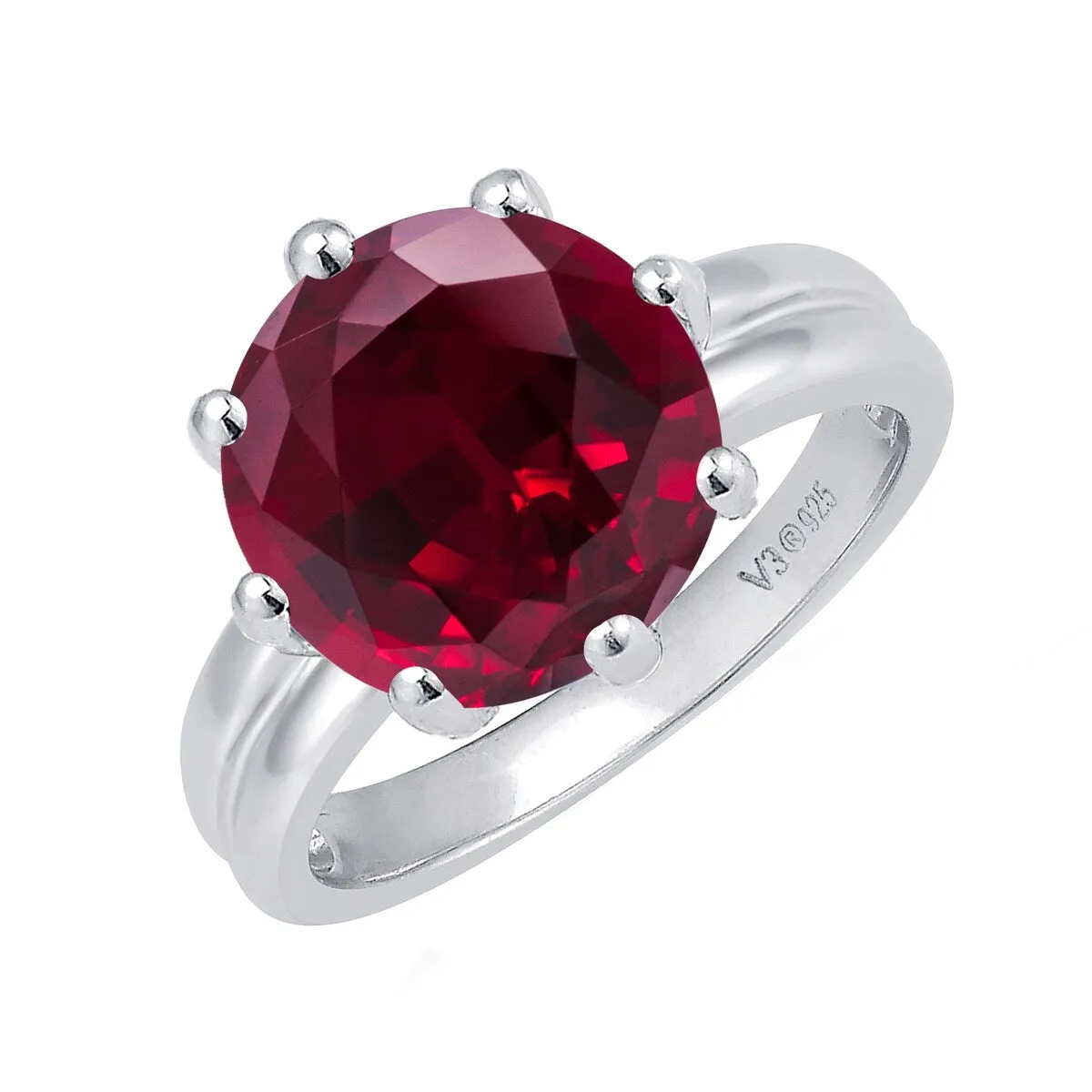 Sterling Silver 4 CT Ruby Solitaire Ring sold by Zulily product image thumbnail 2