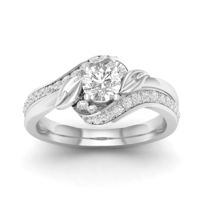 De Couer 14k Gold 3/4 ct TDW Diamond Bypass Ring - White sold by Zulily
