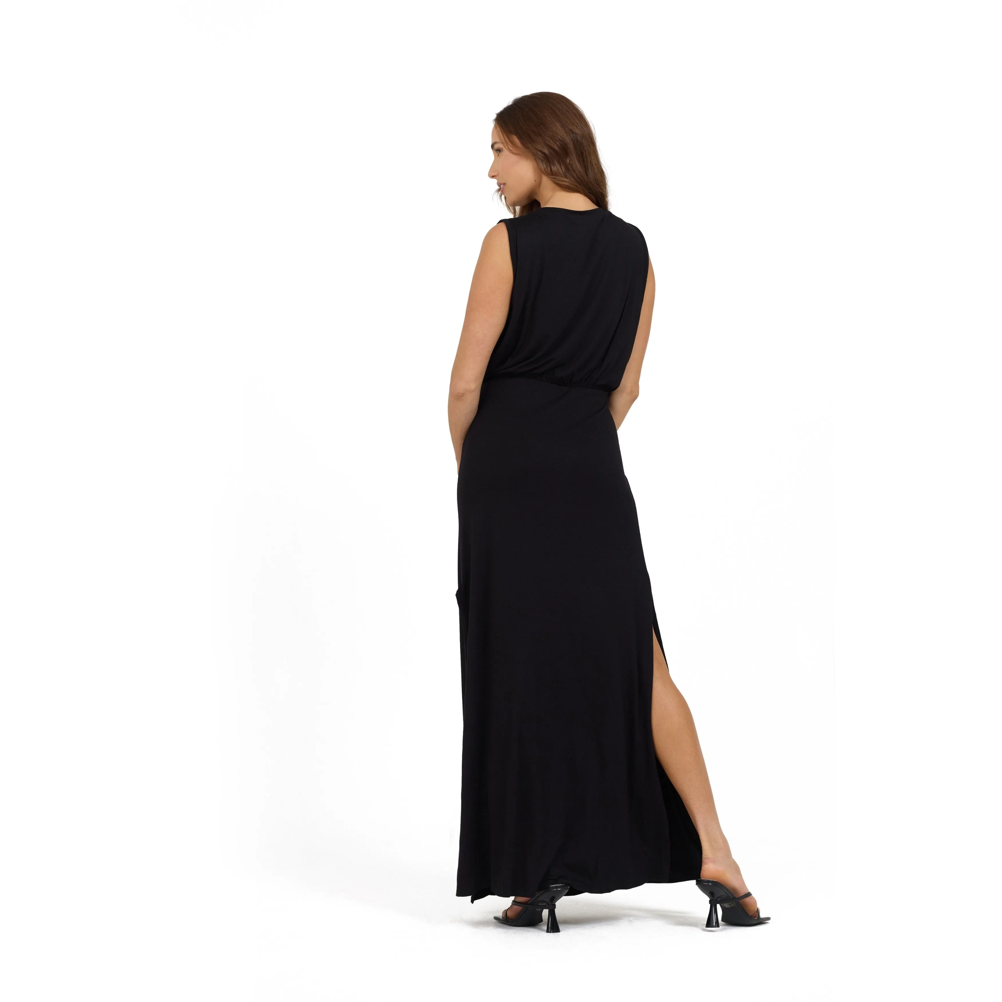 GO COUTURE Maxi Dress Sleeveless Low Slit sold by Zulily product image thumbnail 3