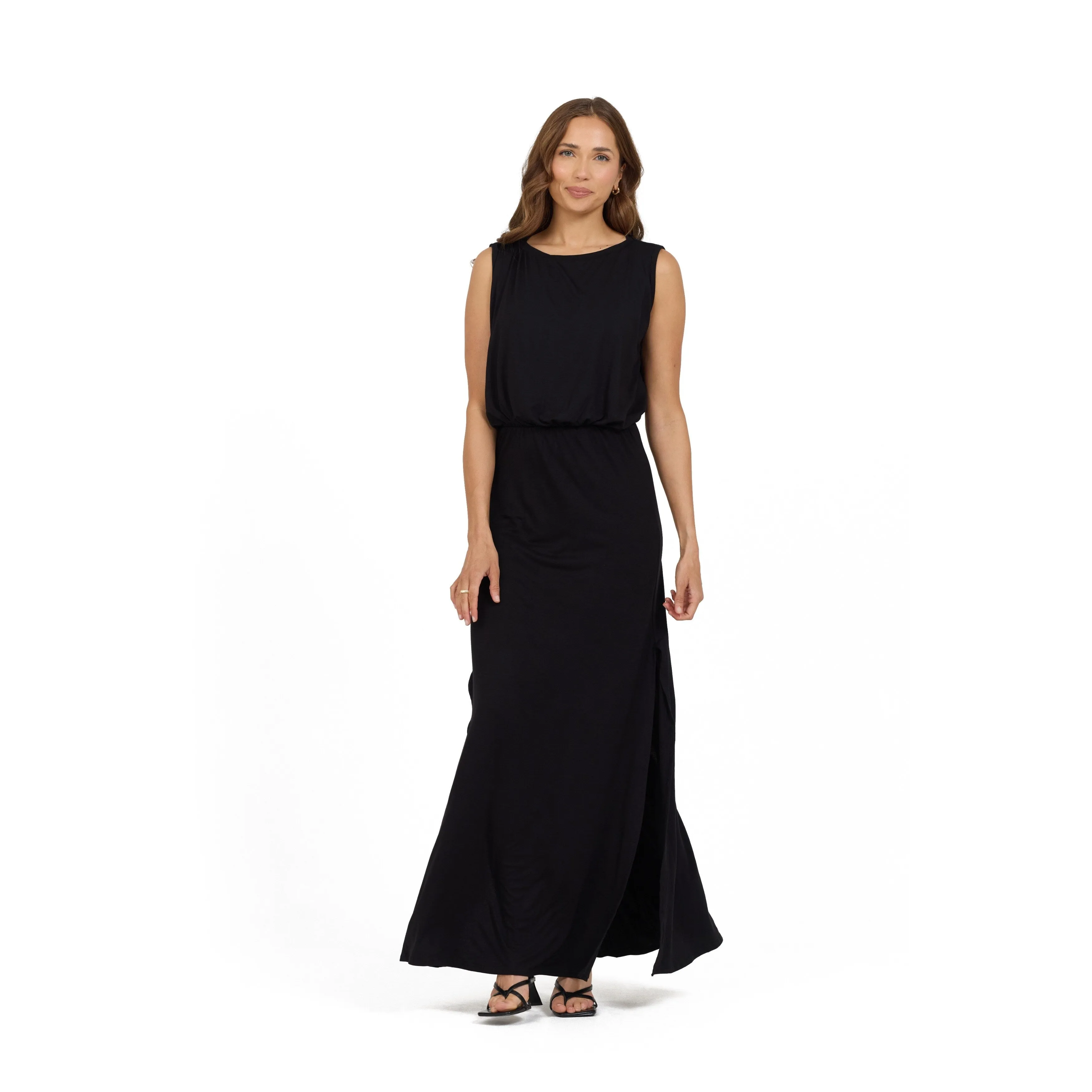 GO COUTURE Maxi Dress Sleeveless Low Slit sold by Zulily product image thumbnail 4