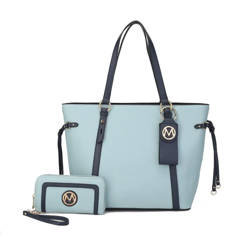 Mkfcollection Kioea Tote Bag And Set Vegan Leather Designer Handbag sold by Zulily