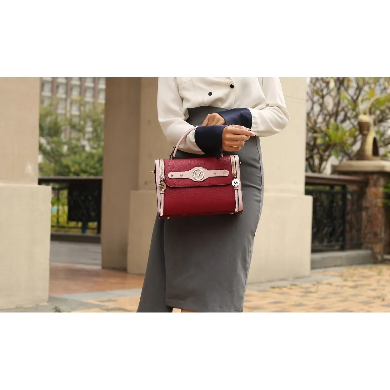 Mkfcollection Sabrina Ll Shoulder Bag Vegan Leather Designer Handbag sold by Zulily product image thumbnail 2