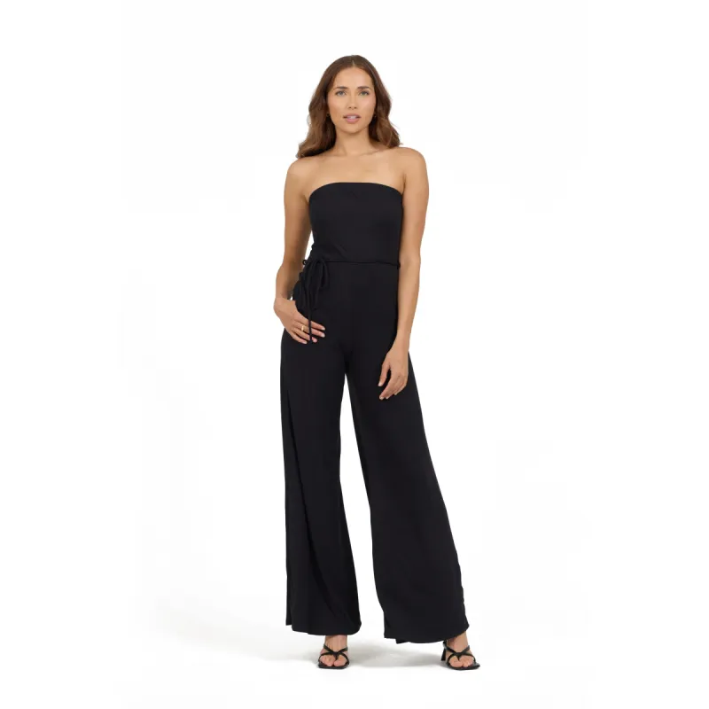 GO COUTURE Jumpsuit Tube Top Wide Leg sold by Zulily
