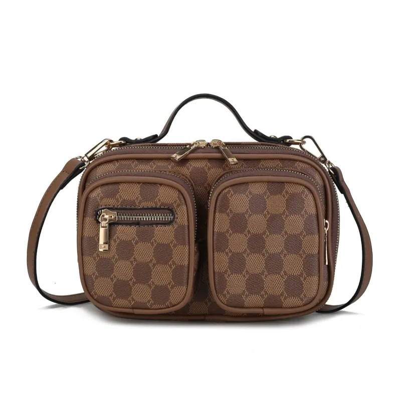 Mkfcollection Jolene Crossbody Bag Vegan Leather Designer Handbag sold by Zulily