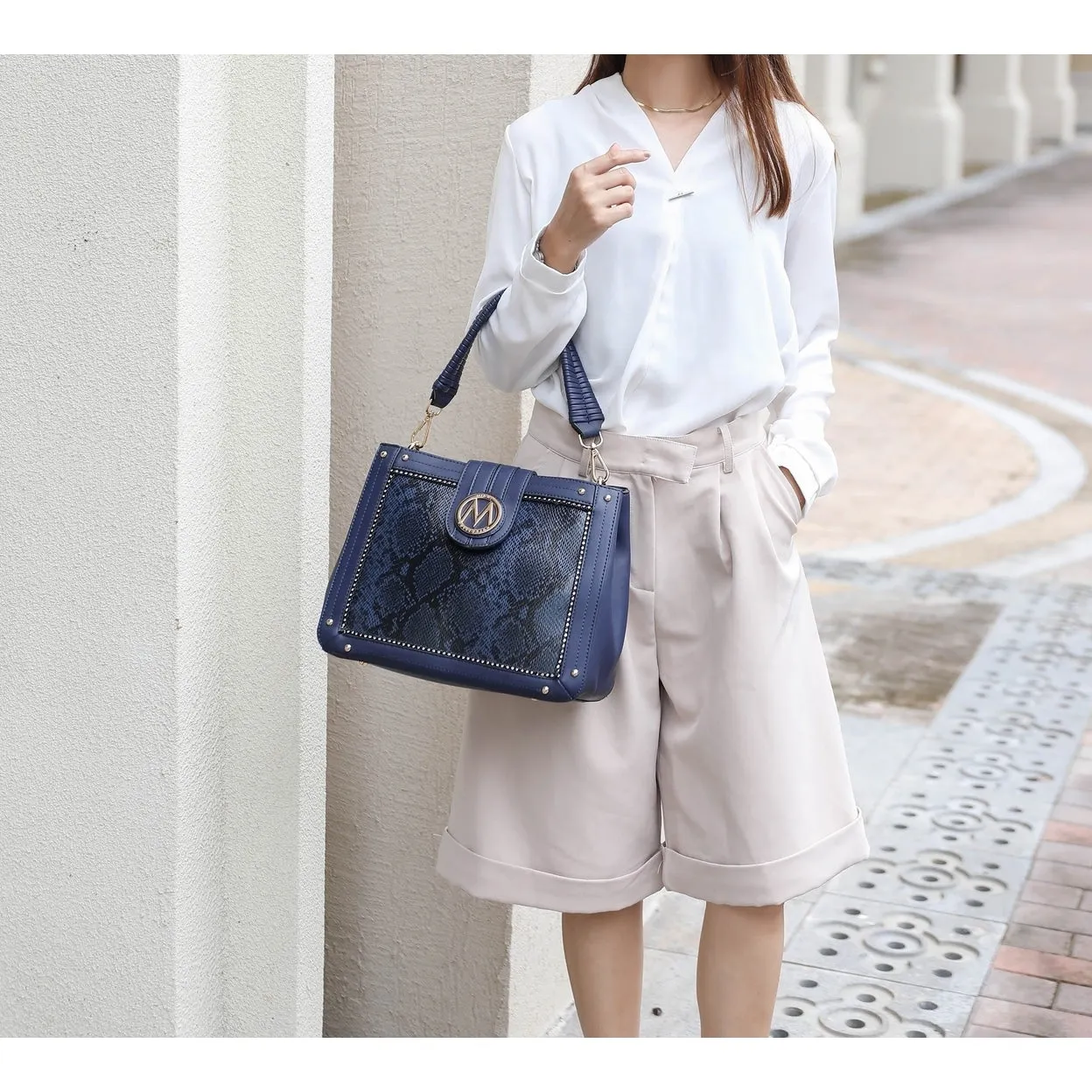 Mkfcollection Kamala Shoulder Bag Vegan Leather Designer Handbag sold by Zulily product image thumbnail 2