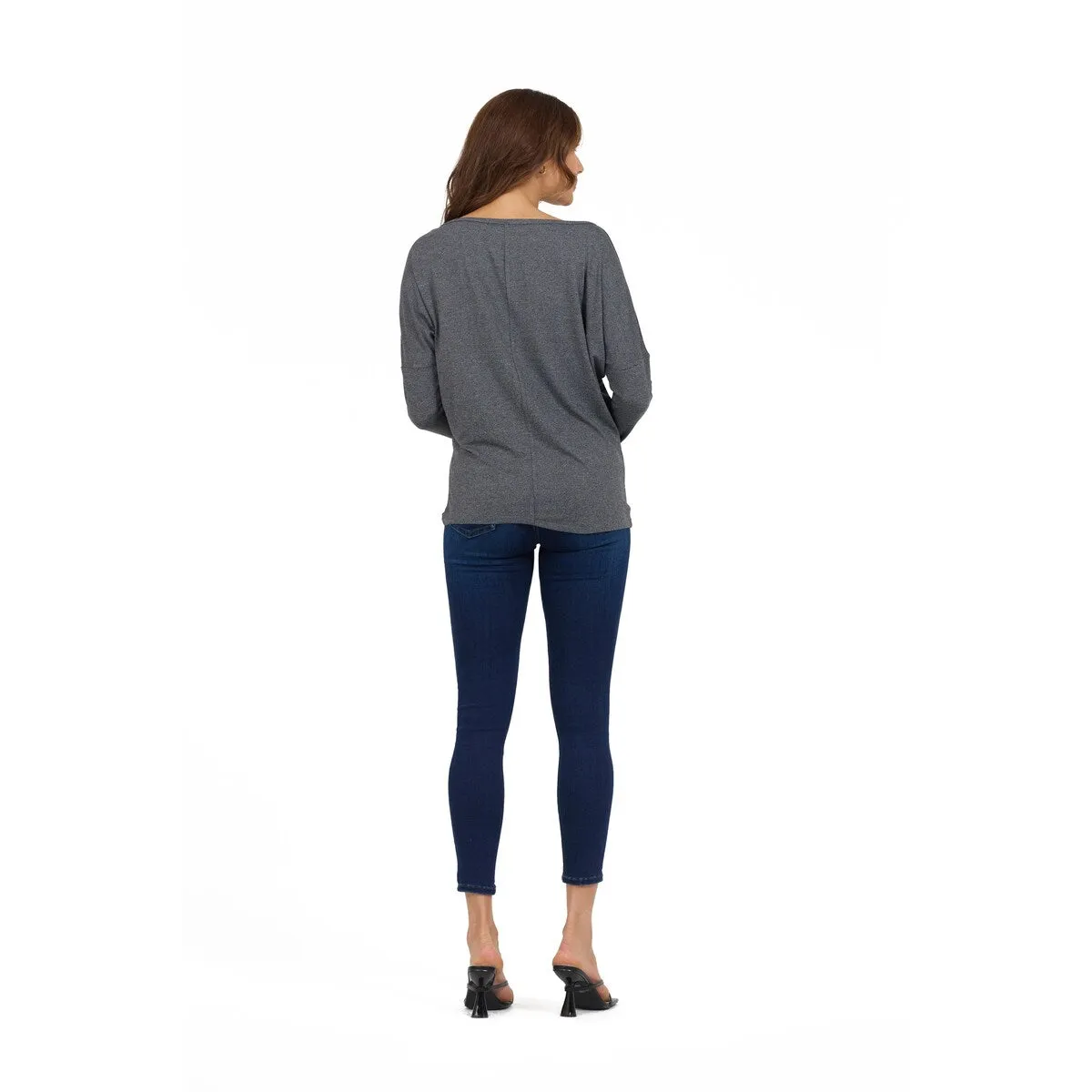 GO COUTURE Sweater Boatneck Long Sleeve with Print or Dye Wash sold by Zulily product image thumbnail 3