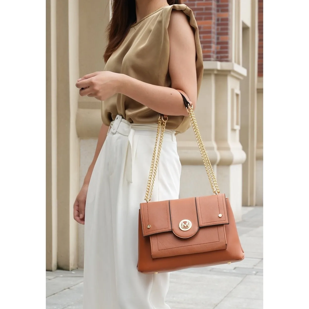 Mkfcollection Eden Shoulder Bag Vegan Leather Designer Handbag sold by Zulily