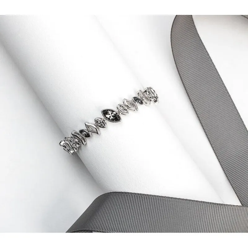 Elegant Crystal Foliage Bracelet sold by Zulily