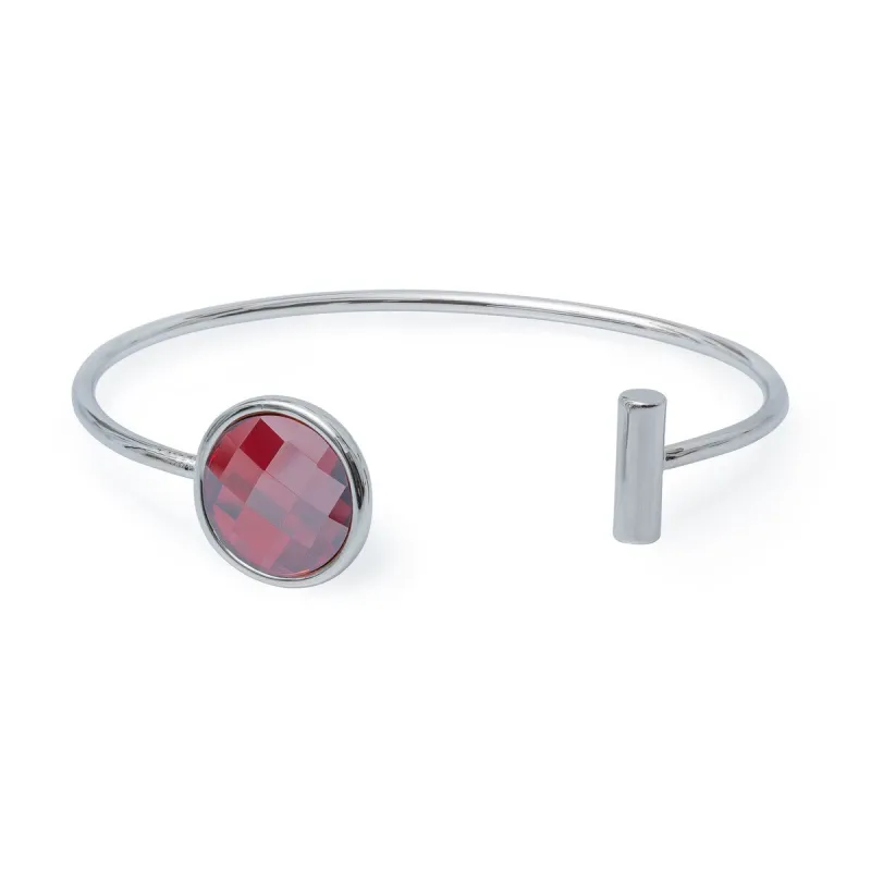 Circular Faceted Crystal Cuff Bracelet sold by Zulily