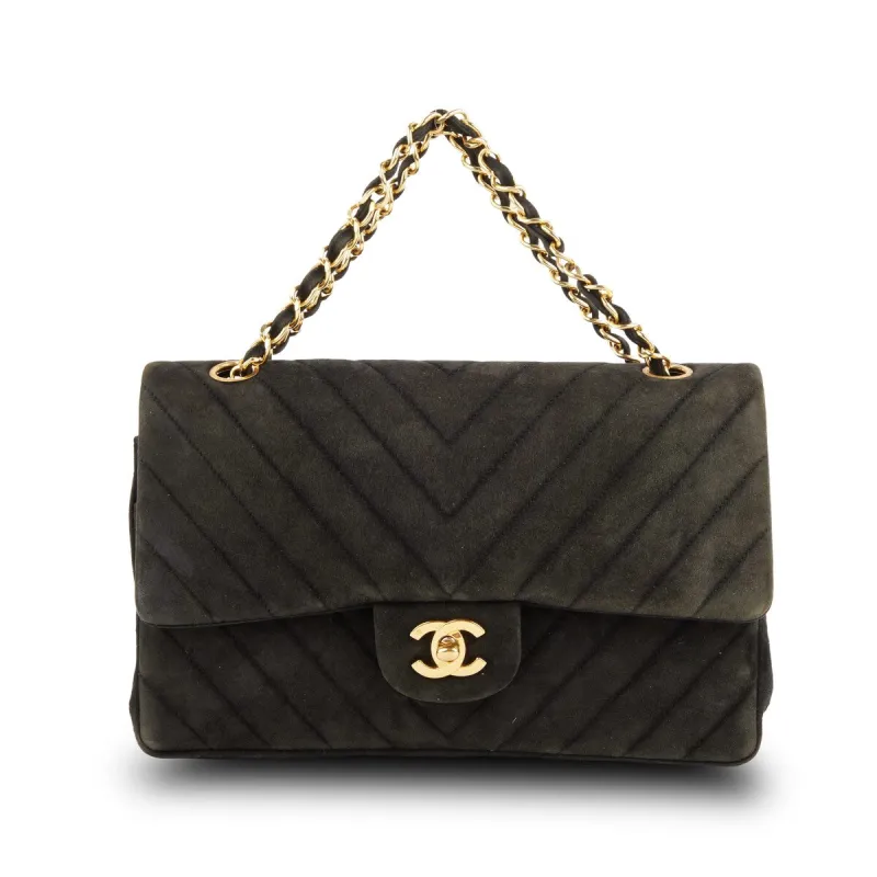 Chanel Chevron Suede Classic Double Flap Medium (Pre-Owned) sold by Zulily