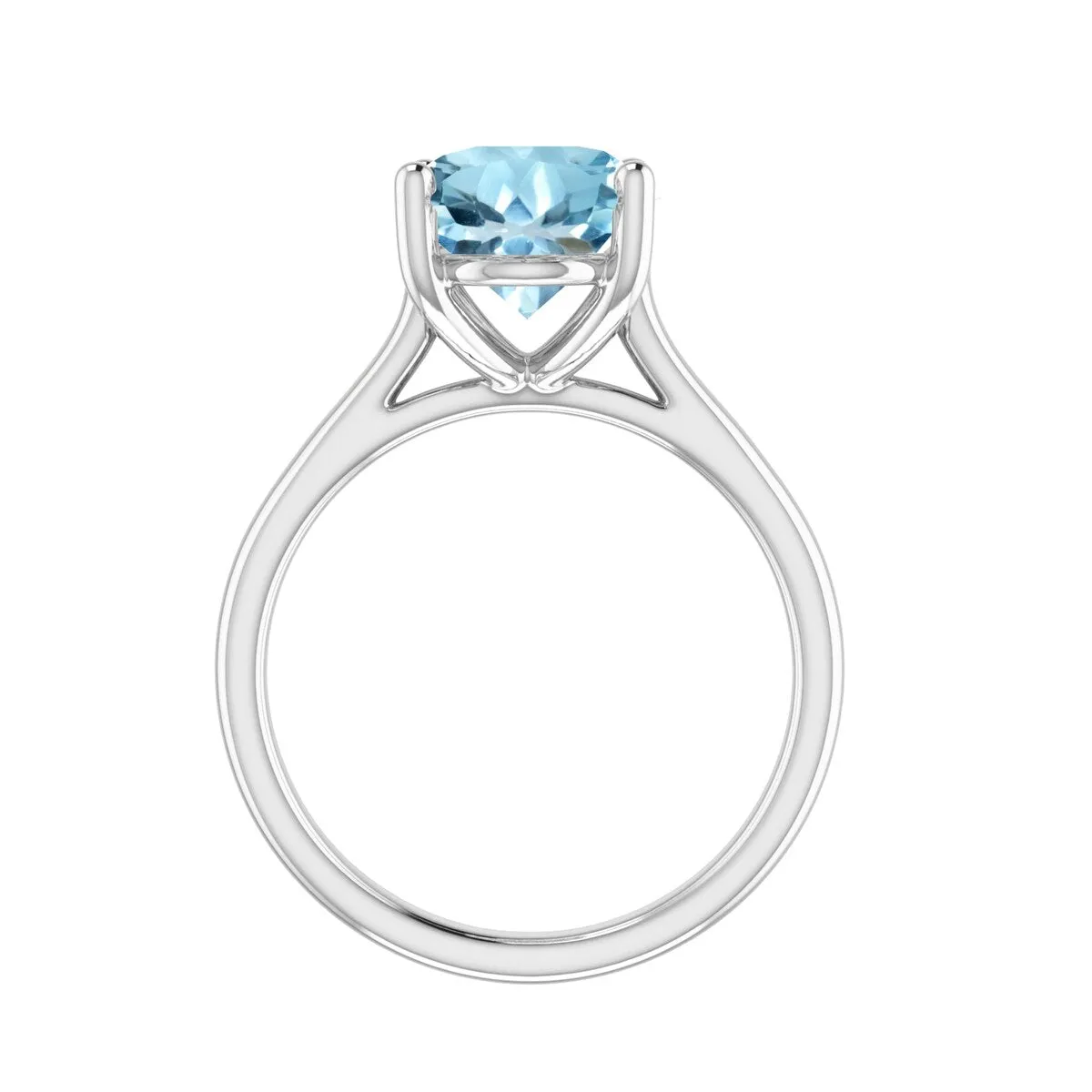 Sterling Silver with Oval Shape 3.35cttw Natural Sky Blue Topaz Solitaire Ring sold by Zulily product image thumbnail 3