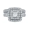 14k Gold 1 3/5ct TDW Diamond Halo Engagement Ring Set by Auriya sold by Zulily