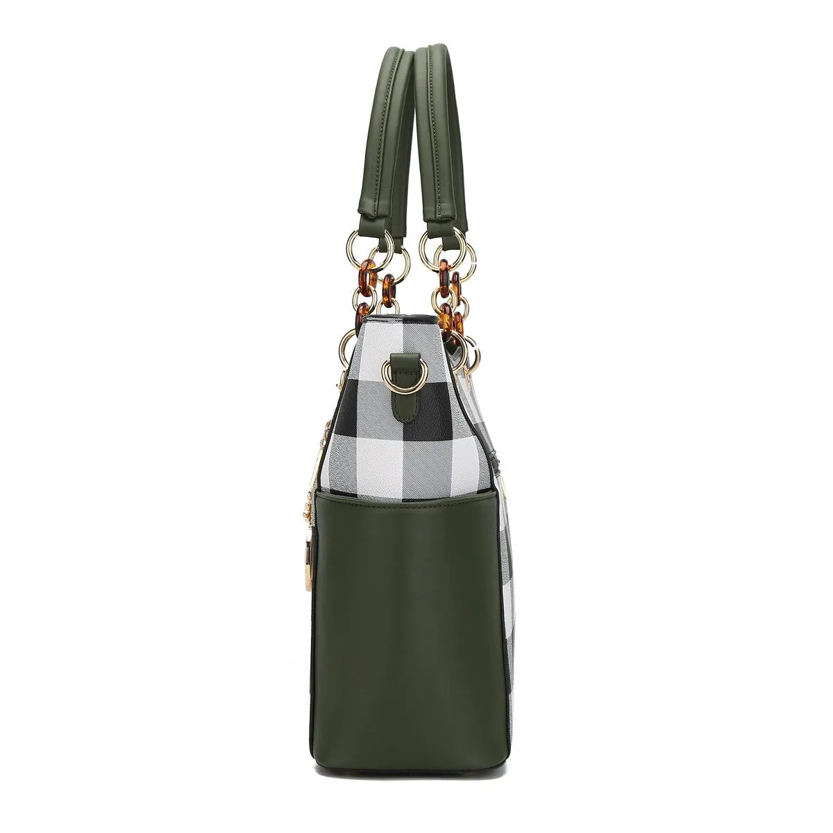 MKF Collection Bonita Checker Tote Bag & Wallet Set by Mia K. sold by Zulily product image thumbnail 4