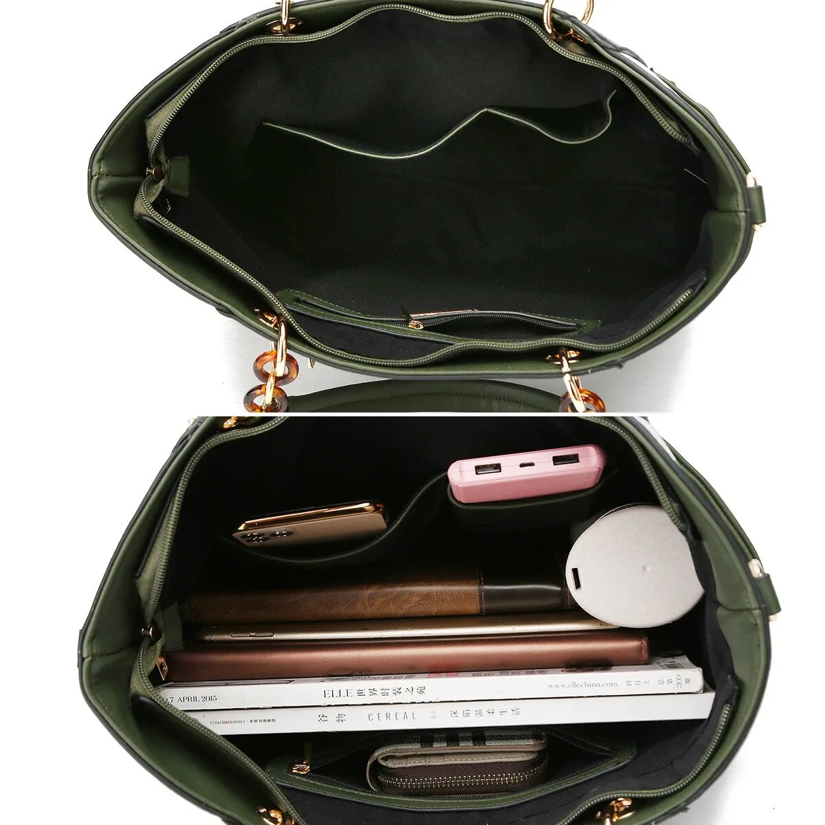 MKF Collection Bonita Checker Tote Bag & Wallet Set by Mia K. sold by Zulily product image thumbnail 5