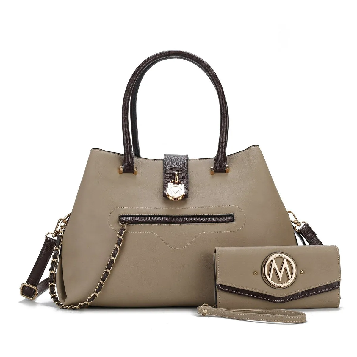 Mkfcollection Edith Vegan Leather Women Tote Bag With Wallet Vegan Leather sold by Zulily product image thumbnail 2