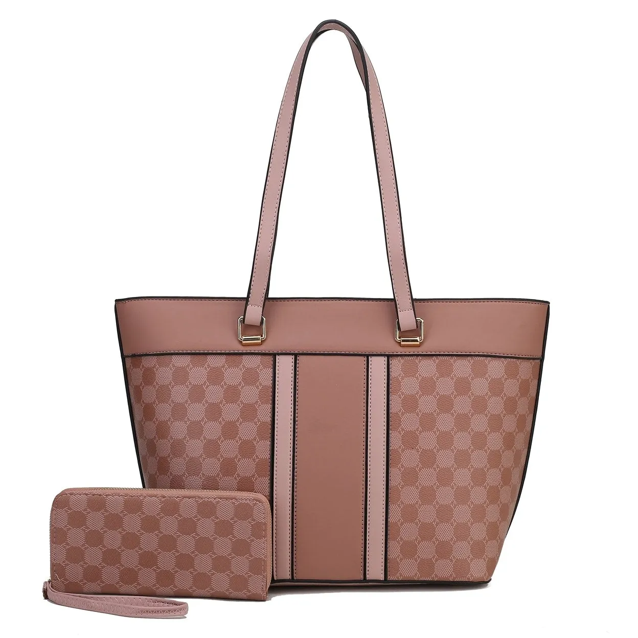 Mkfcollection Fabiola Tote Bag With Wallet Set Vegan Leather Designer Handbag sold by Zulily product image thumbnail 2