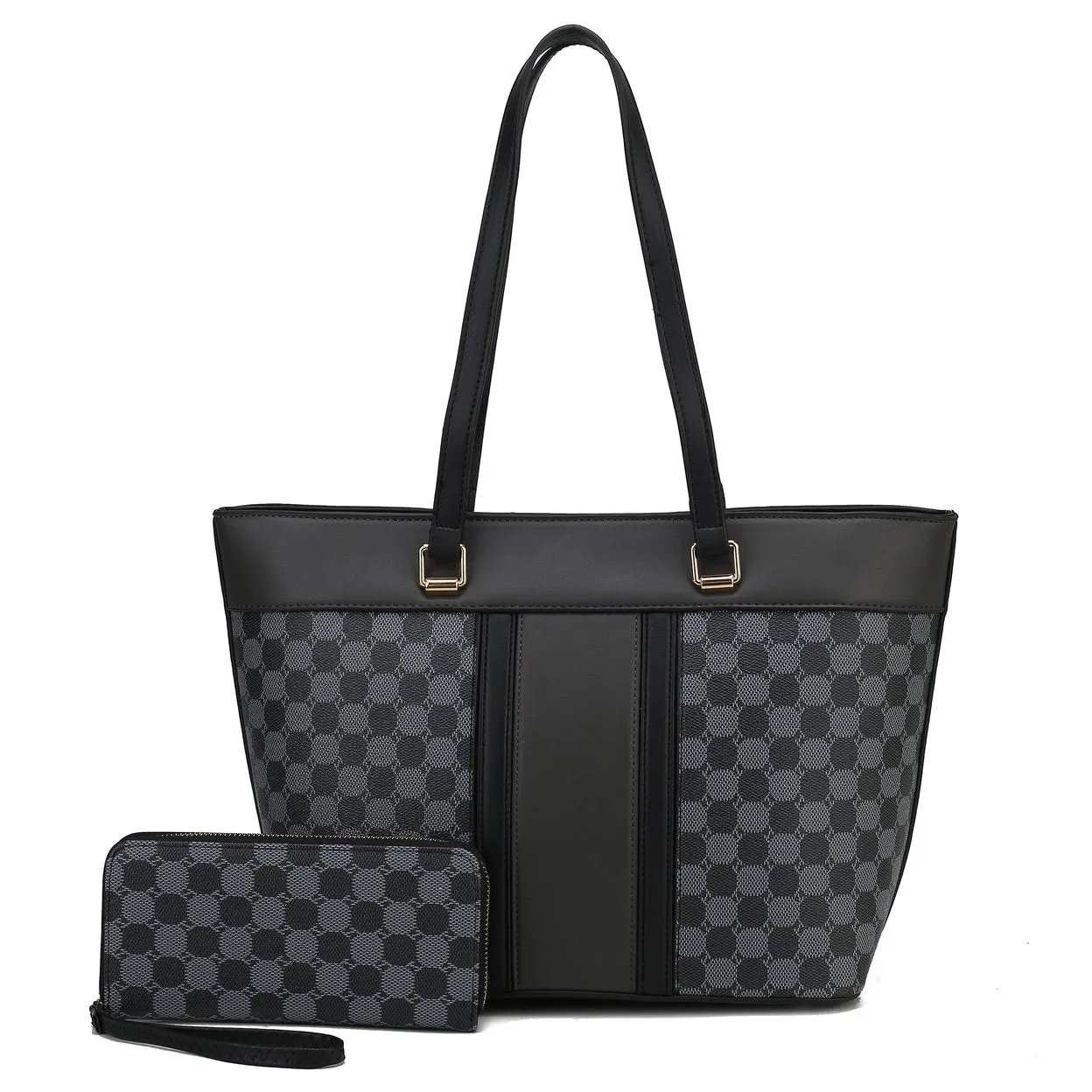 Mkfcollection Fabiola Tote Bag With Wallet Set Vegan Leather Designer Handbag sold by Zulily product image thumbnail 5