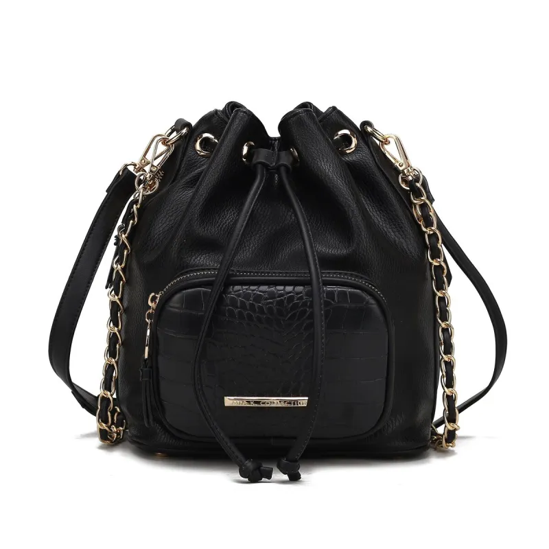 Mkfcollection Azalea Bucket Bag Vegan Leather Designer Handbag sold by Zulily