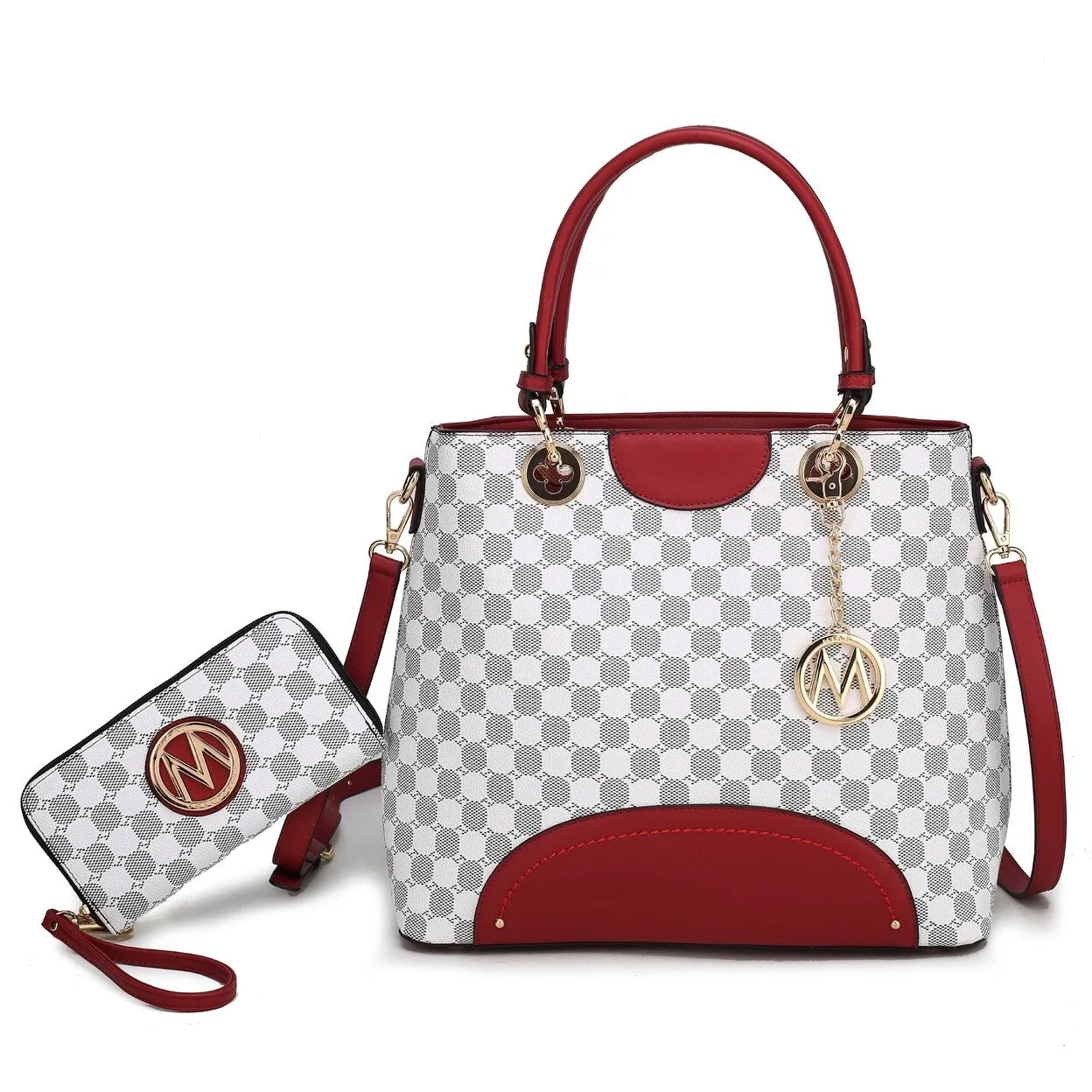 Mkfcollection Gabriella Handbag And Wallet Set Vegan Leather Designer Handbag sold by Zulily product image thumbnail 2