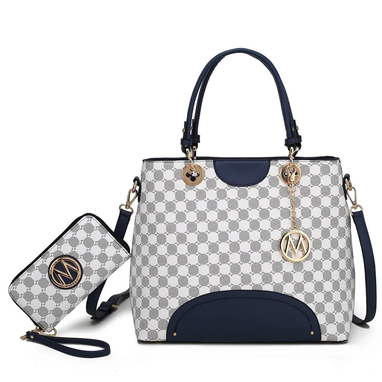 Mkfcollection Gabriella Handbag And Wallet Set Vegan Leather Designer Handbag sold by Zulily product image thumbnail 4