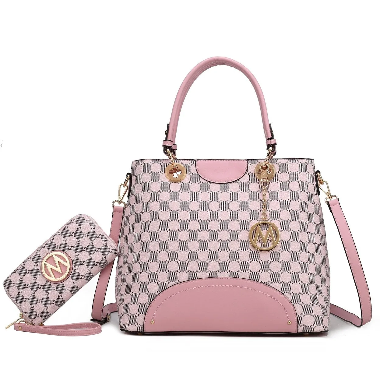 Mkfcollection Gabriella Handbag And Wallet Set Vegan Leather Designer Handbag sold by Zulily product image thumbnail 3