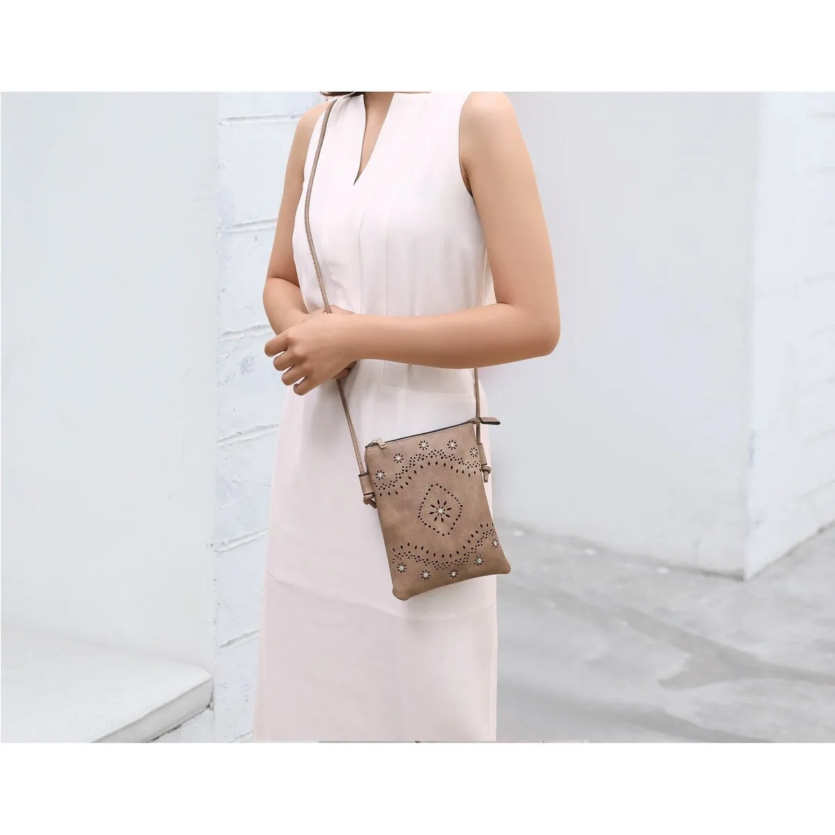 Mkfcollection Arlett Crossbody Bag Vegan Leather Designer Handbag sold by Zulily product image thumbnail 3