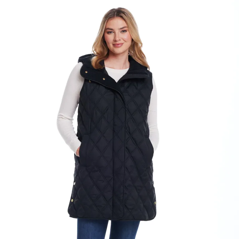 Sherpa Trimmed Longline Vest sold by Zulily