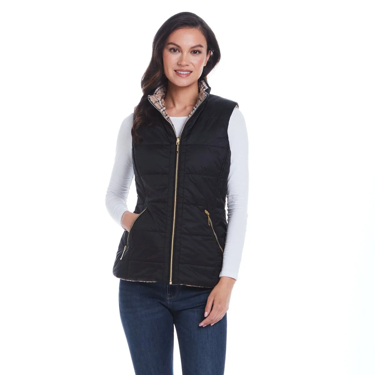Reversible Plaid Quilted Vest sold by Zulily