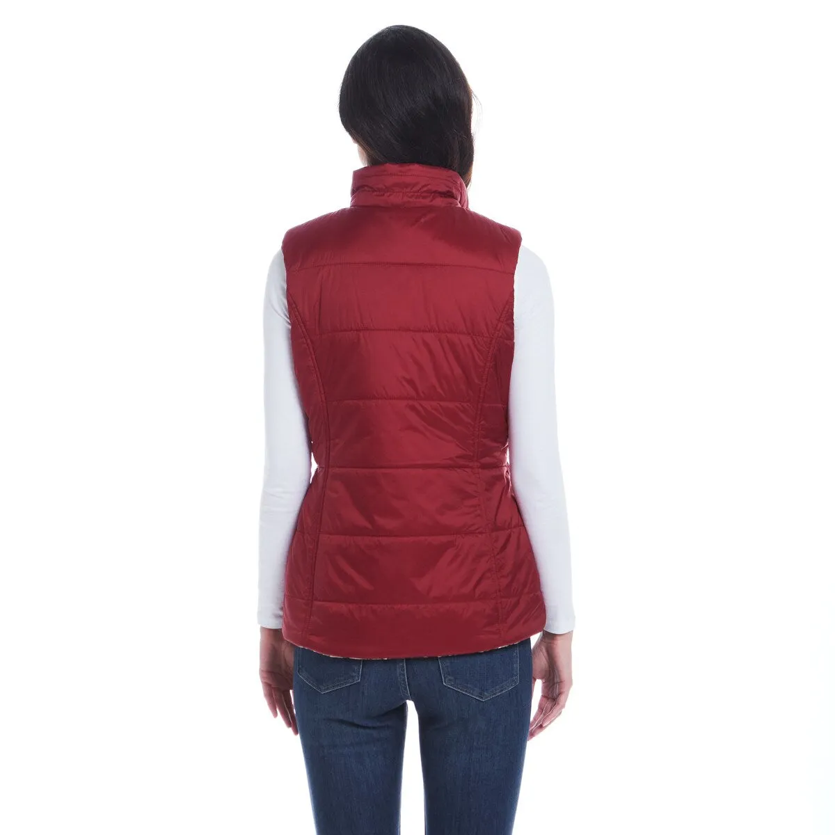 Reversible Plaid Quilted Vest sold by Zulily product image thumbnail 5