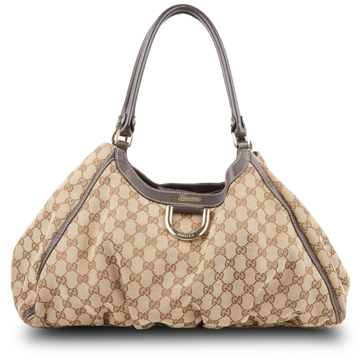 Gucci D-Gold Shoulder Bag GG Canvas (Pre-Owned) - One Size sold by Zulily