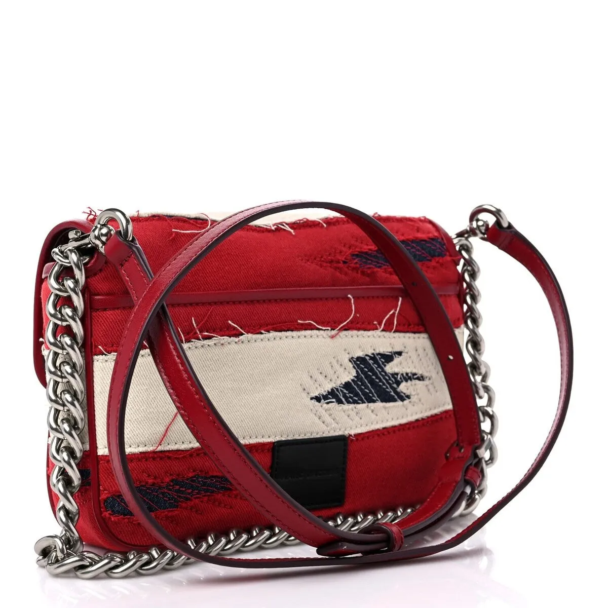 Marc Jacobs Denim Snapshot Shoulder Bag Red Multicolor (Pre-Owned) - One Size sold by Zulily product image thumbnail 3