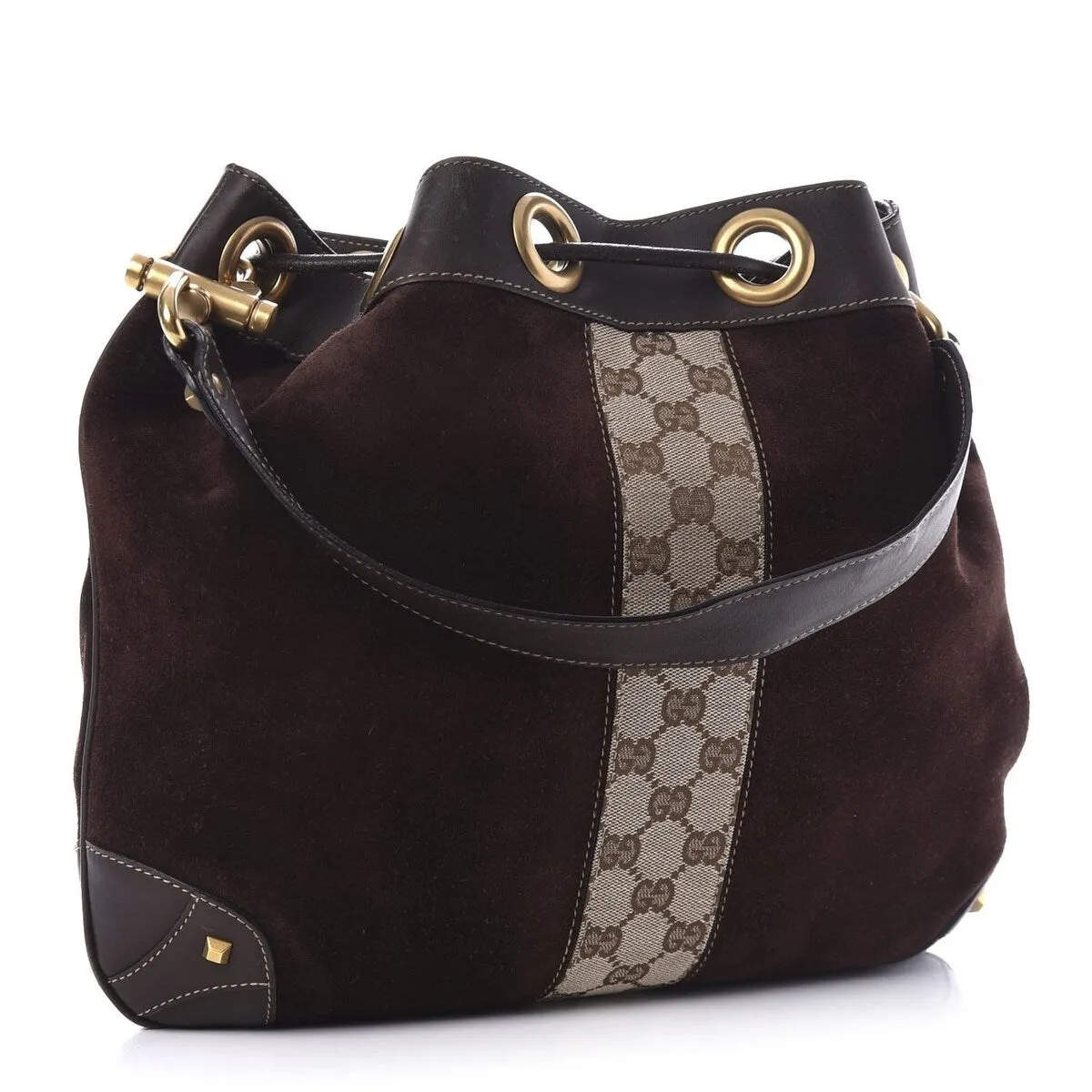 Gucci Drawstring Shoulder Bag GG Canvas (Pre-Owned) - One Size sold by Zulily product image thumbnail 2