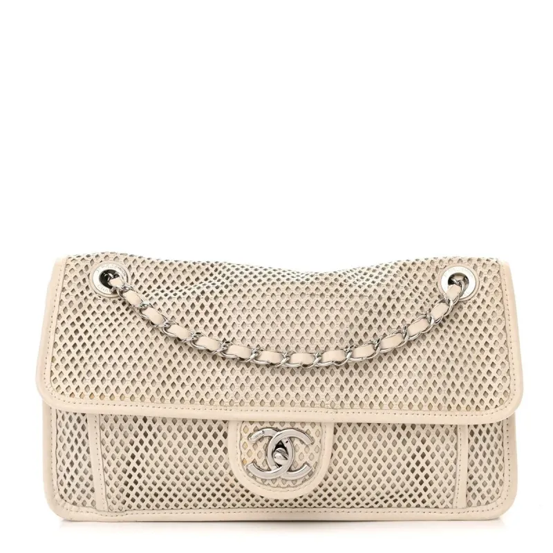Chanel Perforated Calfskin Up In The Air Flap White (Pre-Owned) - One Size sold by Zulily