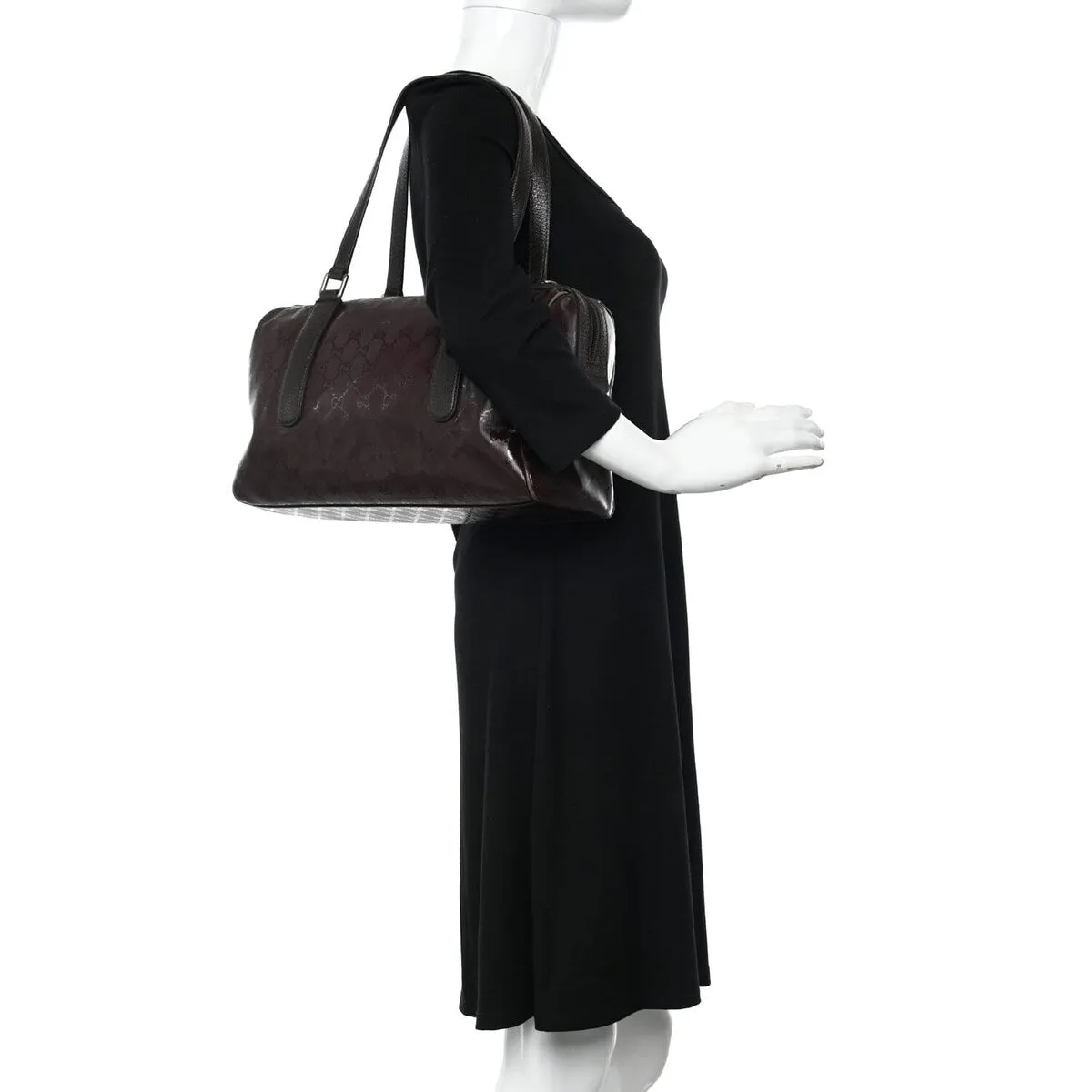 Gucci Imprime Monogram Boston Bordeaux (Pre-Owned) - One Size sold by Zulily product image thumbnail 2