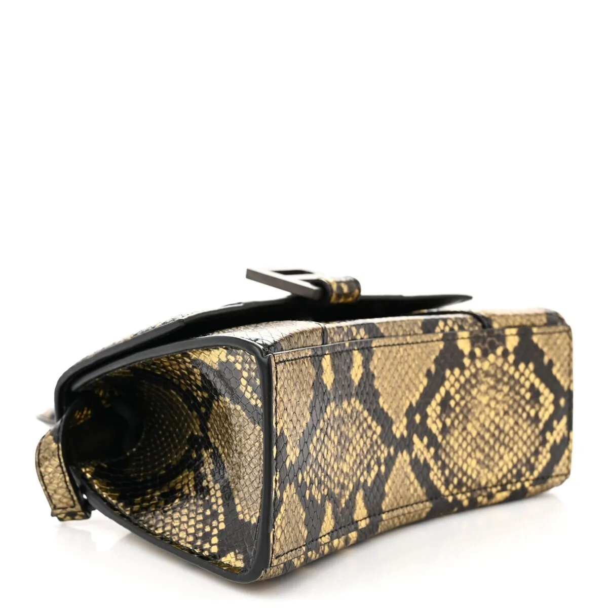Balenciaga Shiny Calfskin Snakeskin Embossed Hourglass Top Handle Bag XS Gold Black - Extra Small sold by Zulily product image thumbnail 4