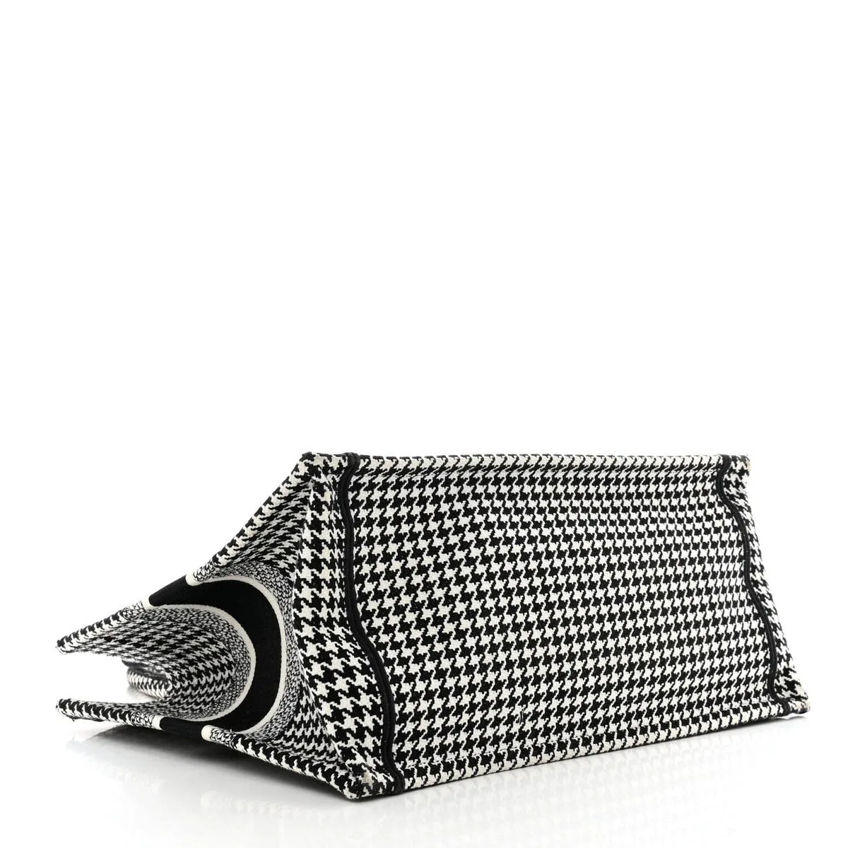 Dior Canvas Houndstooth Embroidered Medium Book Tote Black White (Pre-Owned) sold by Zulily product image thumbnail 4