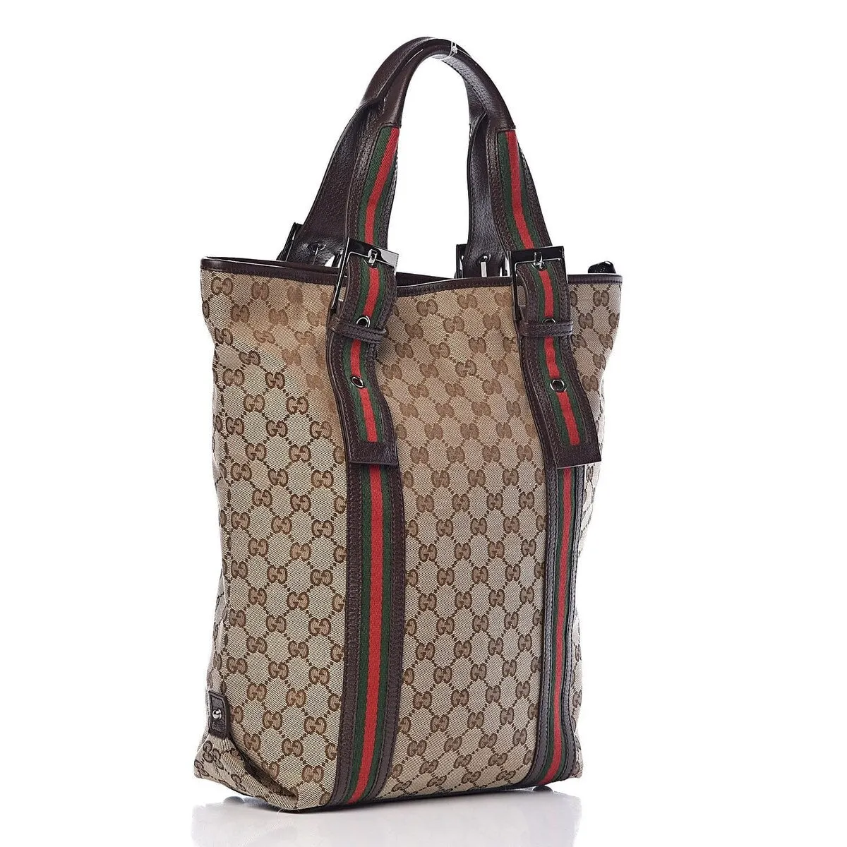 Gucci Web Tote Bag GG Canvas (Pre-Owned) - One Size sold by Zulily product image thumbnail 3
