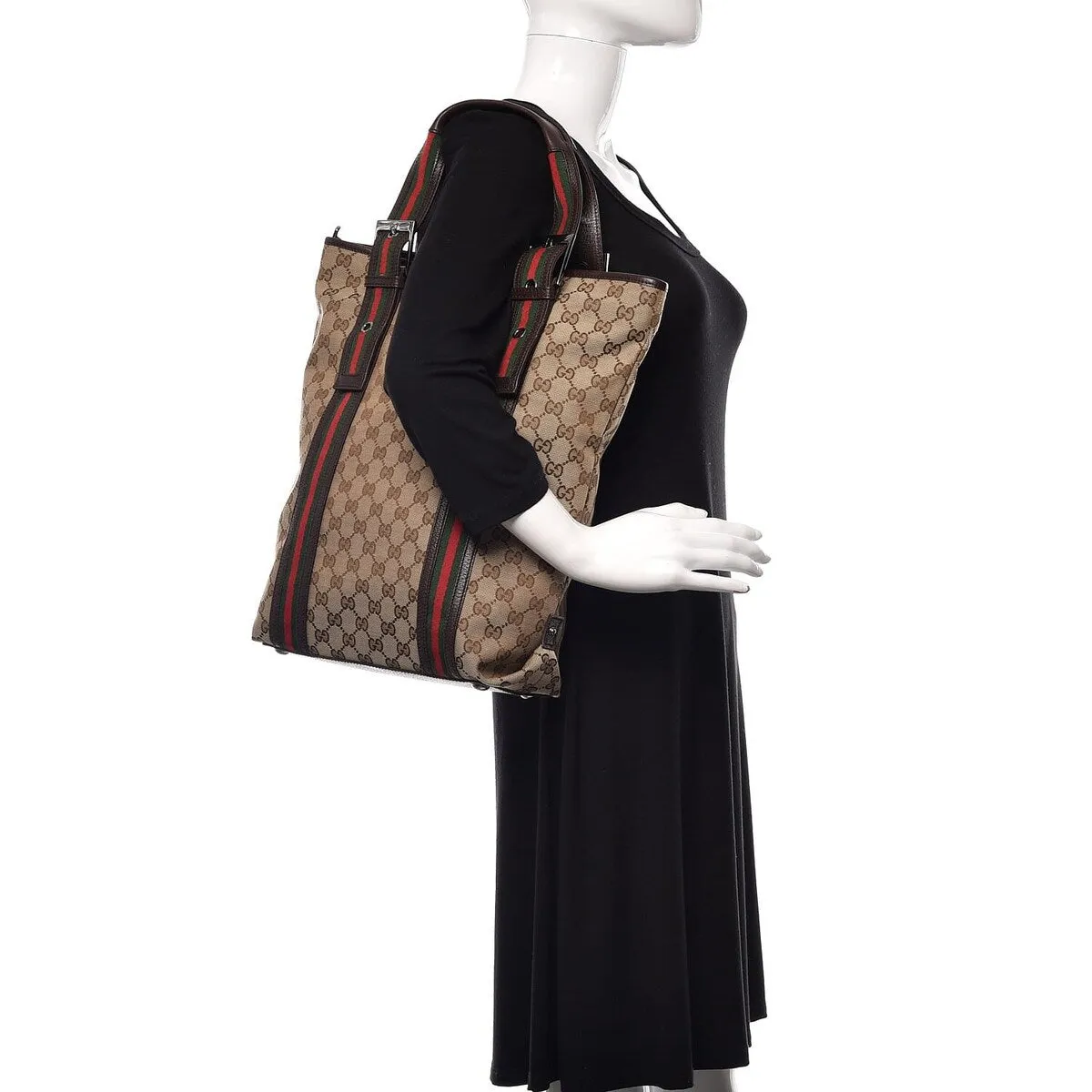 Gucci Web Tote Bag GG Canvas (Pre-Owned) - One Size sold by Zulily product image thumbnail 2
